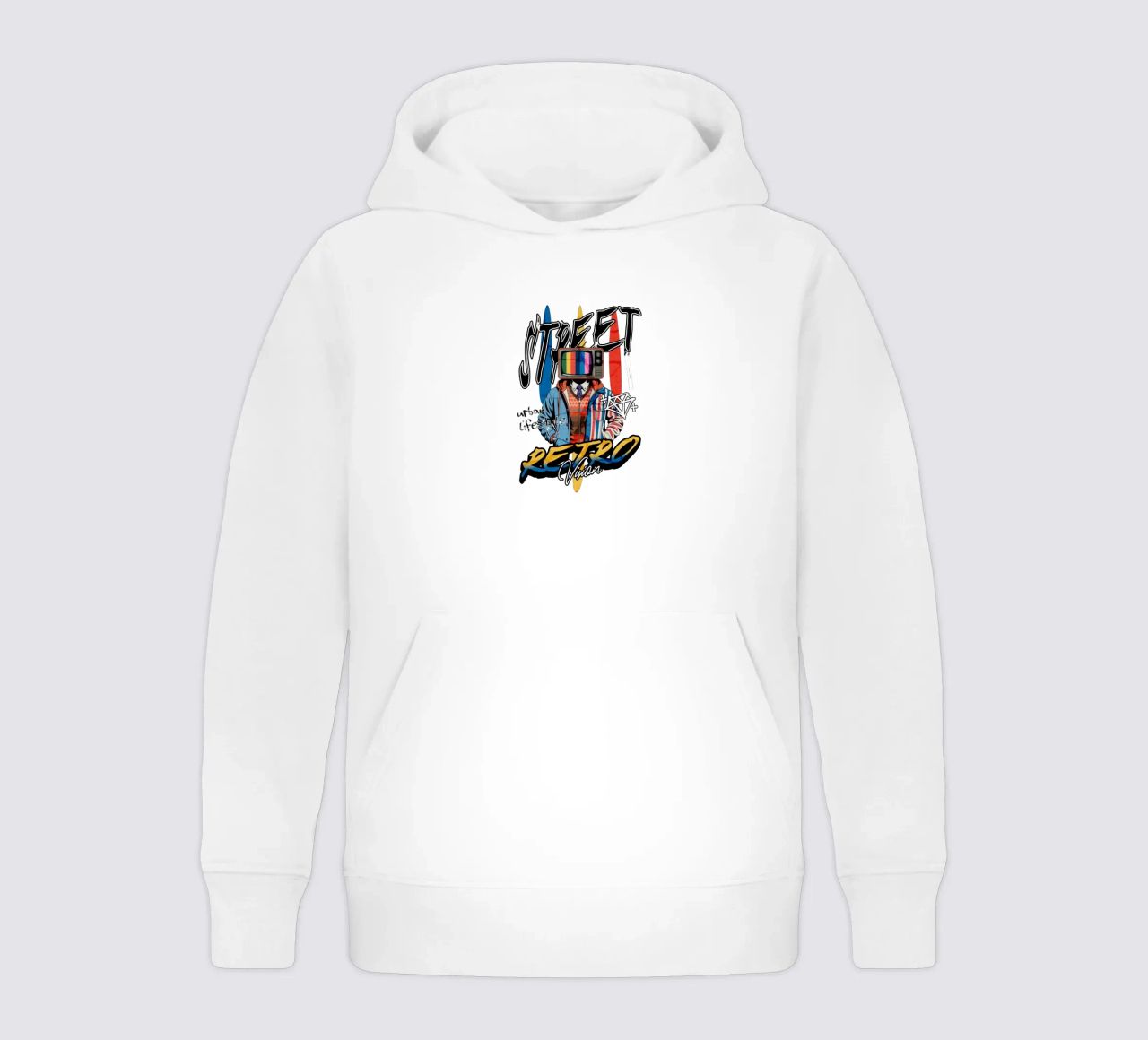 Street Retro Vibes sudadera con capucha para niño de artelevenstudio
