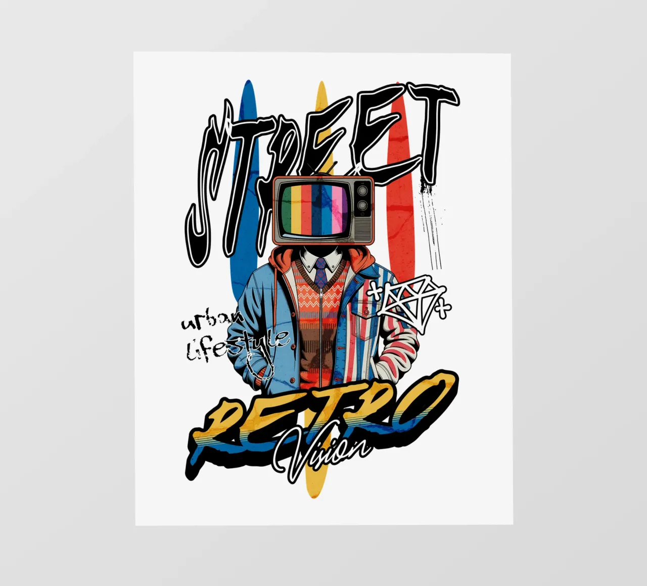 Street Retro Vibes pellicola backlit da artelevenstudio