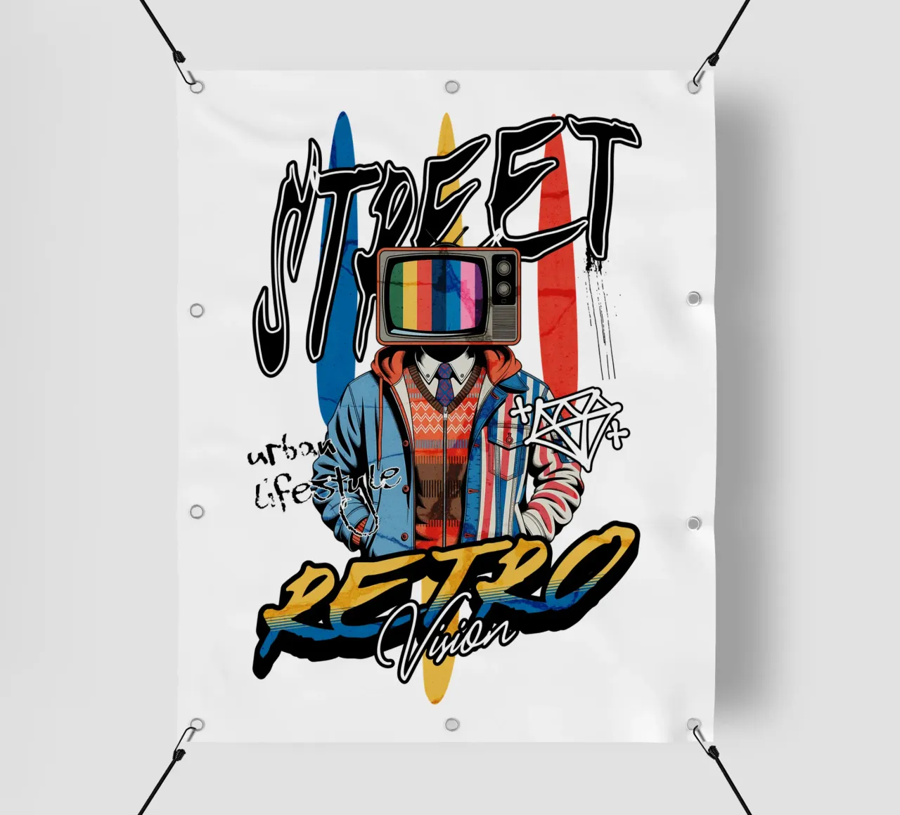 Street Retro Vibes pvc cover by artelevenstudio