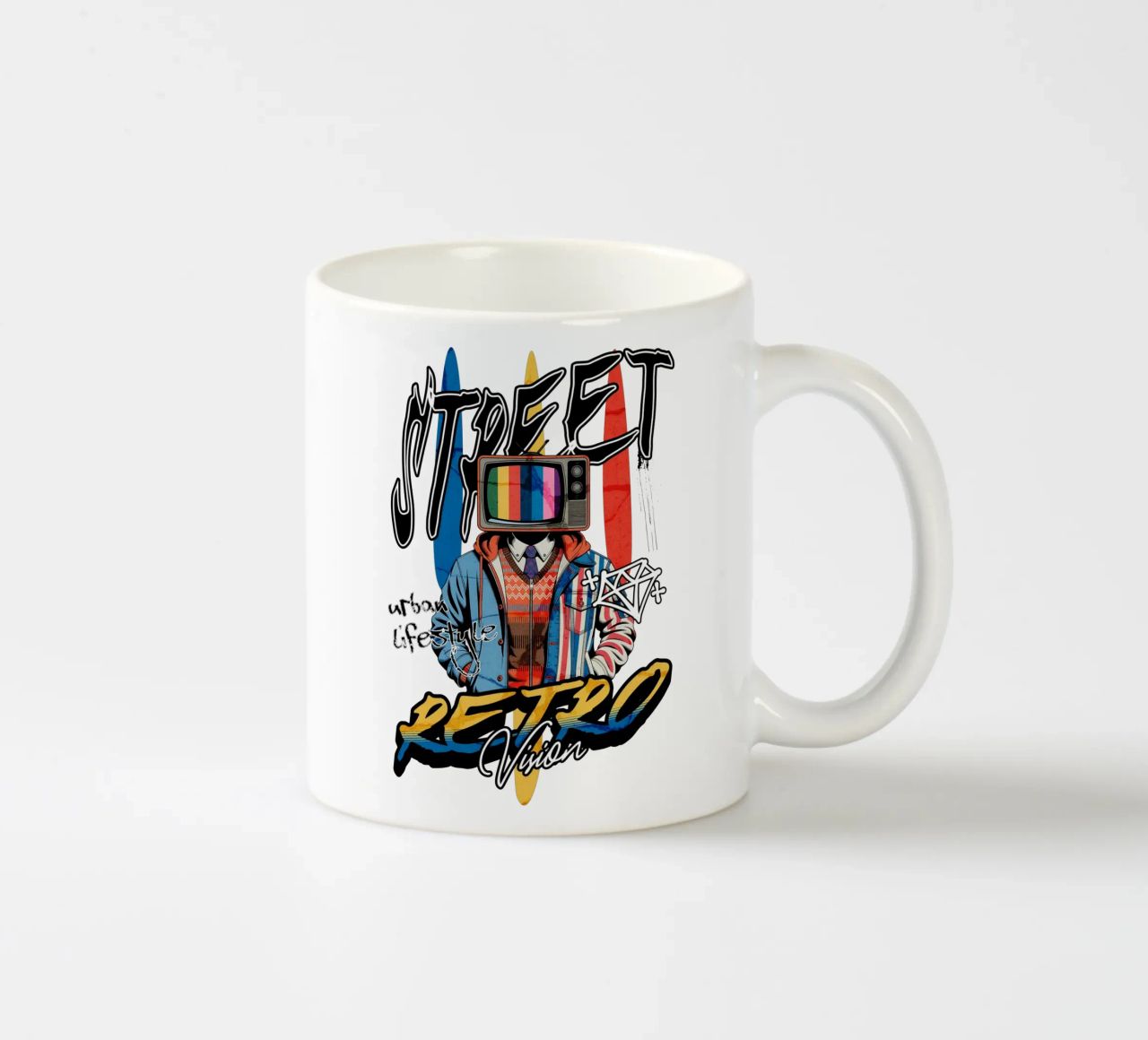 Street Retro Vibes tazza in ceramica da artelevenstudio