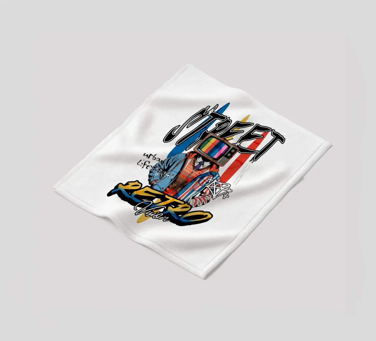 Street Retro Vibes coperta in pile da artelevenstudio