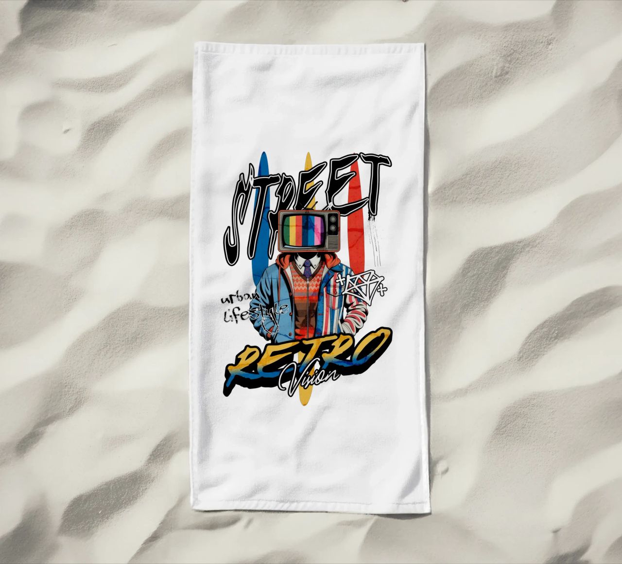 Street Retro Vibes telo mare da artelevenstudio
