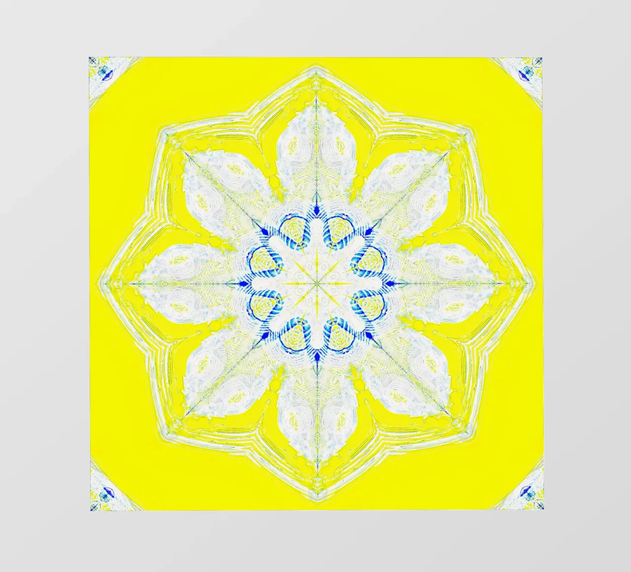Caleidoscopio - Astratto in giallo/turchese telo in pvc da Gürsel Yesil Digital Art