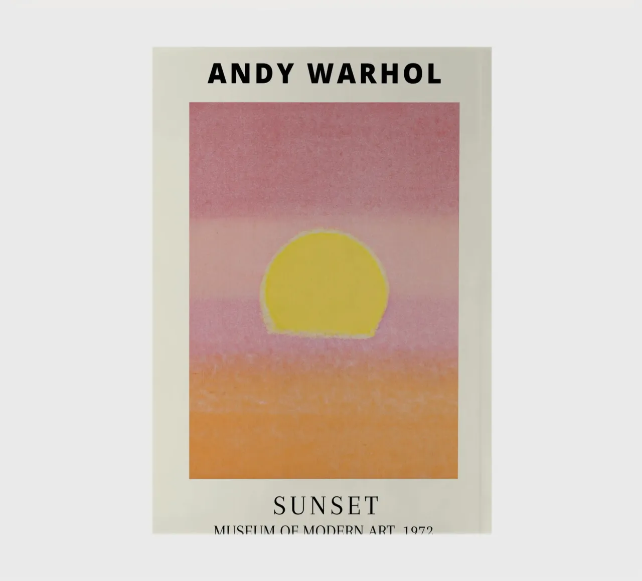 Andy Warhol Sunset 1972 Pop Art Museum Poster carnet de notes de NorwesClub