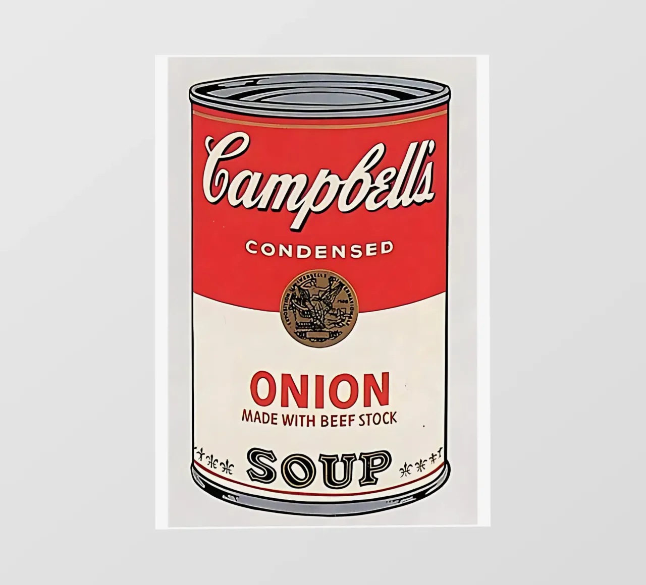 Andy Warhol - Lattina di zuppa Campbell's (cipolla) 1962 pellicola backlit da tokovictory