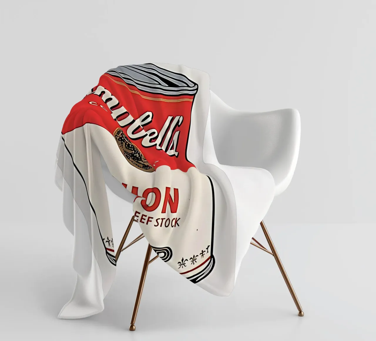 Andy Warhol - Lattina di zuppa Campbell's (cipolla) 1962 coperta in pile da tokovictory