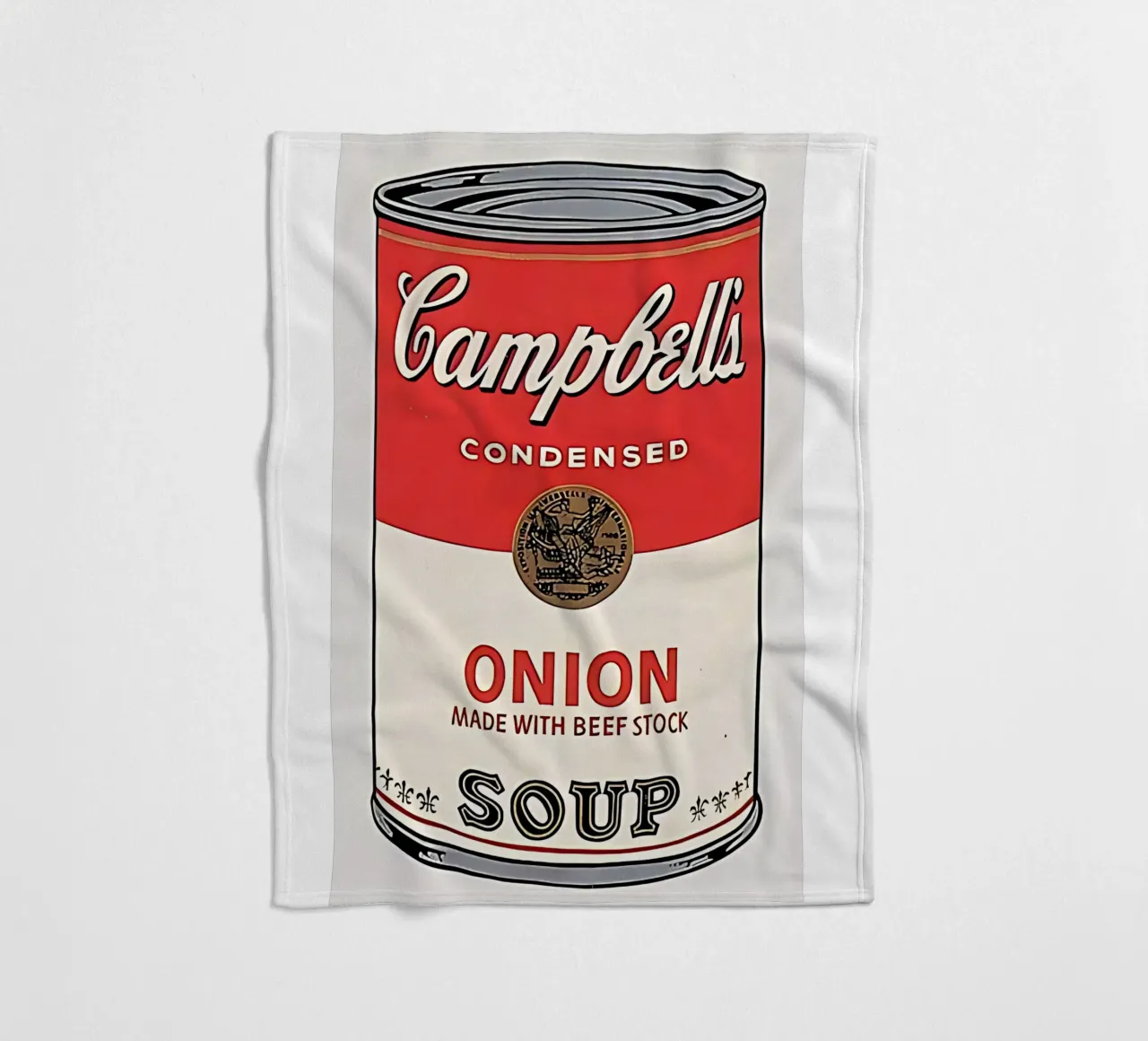 Andy Warhol - Lattina di zuppa Campbell's (cipolla) 1962 coperta in pile da tokovictory