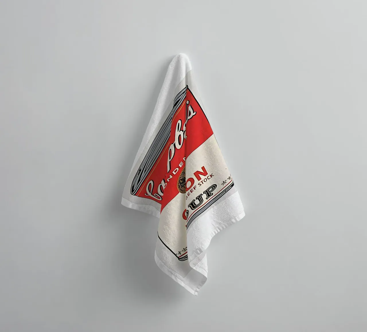 Andy Warhol - Campbell's soepblik (ui) 1962 badhanddoek van tokovictory