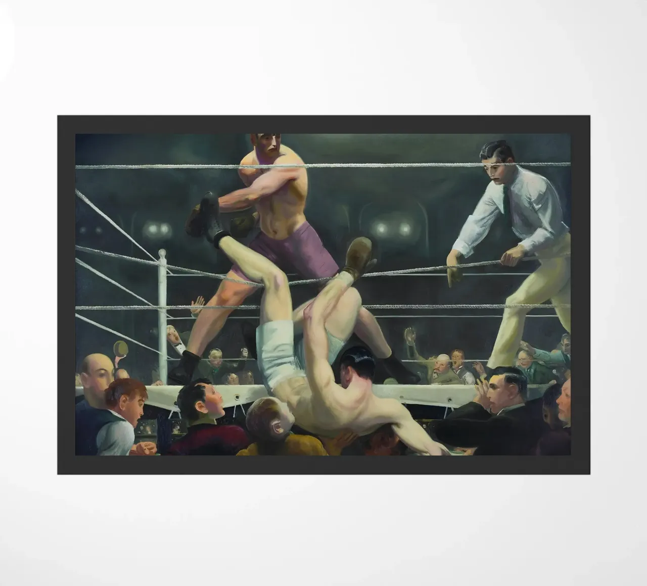 George Bellows Dempsey Firpo Iconic Boxing Print doormat by NorwesClub