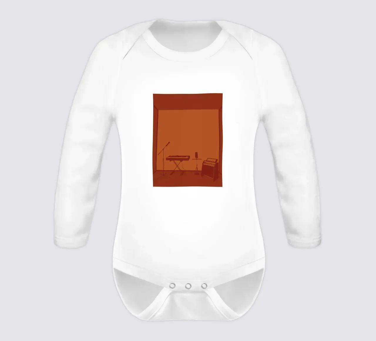 Music Studio long-sleeve baby romper by MUSIC EDITION