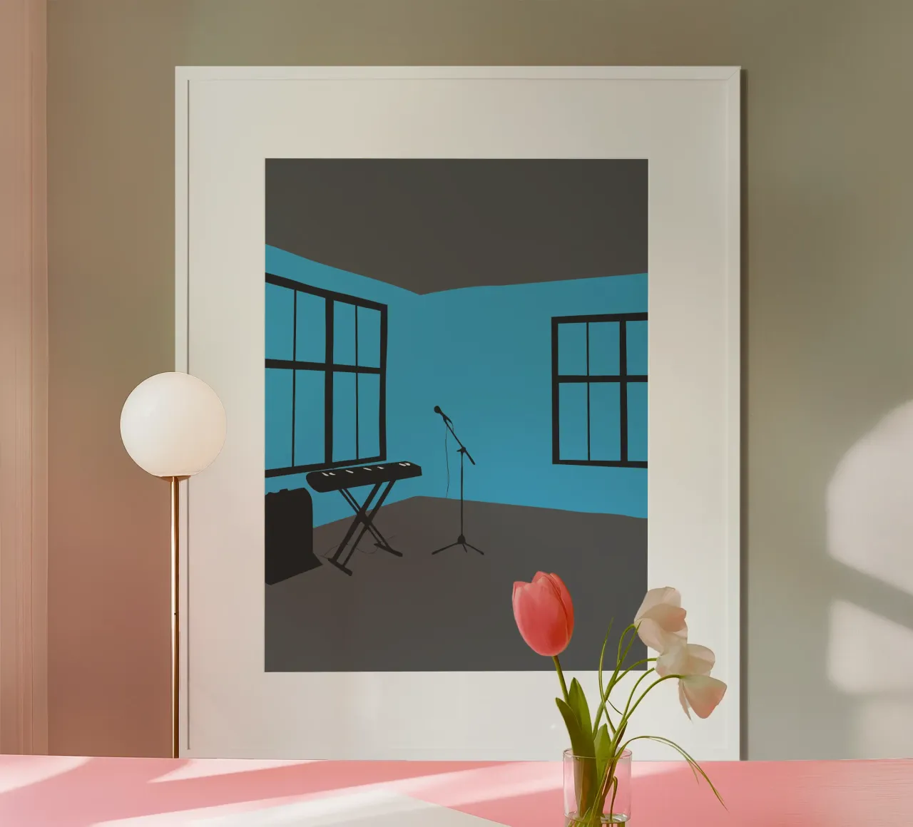 Studio musicale poster con telaio in plastica da MUSIC EDITION