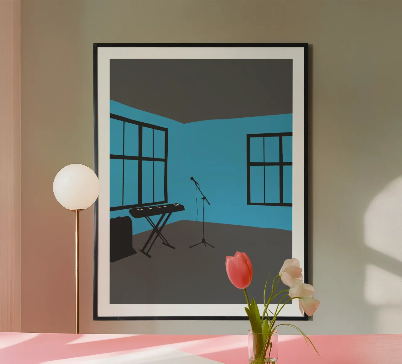 Studio musicale poster con telaio in plastica da MUSIC EDITION