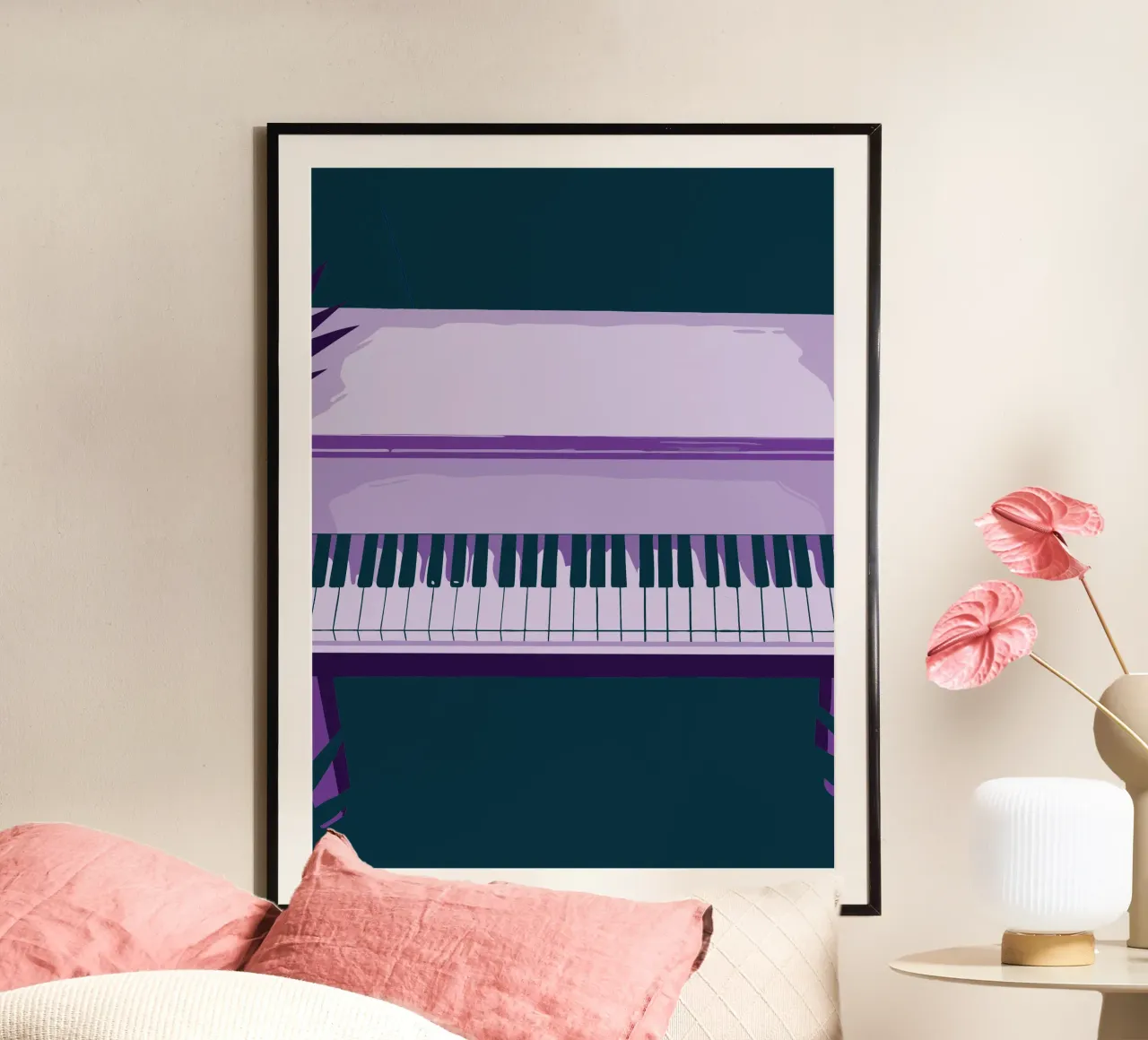 Piano poster con telaio in legno da MUSIC EDITION