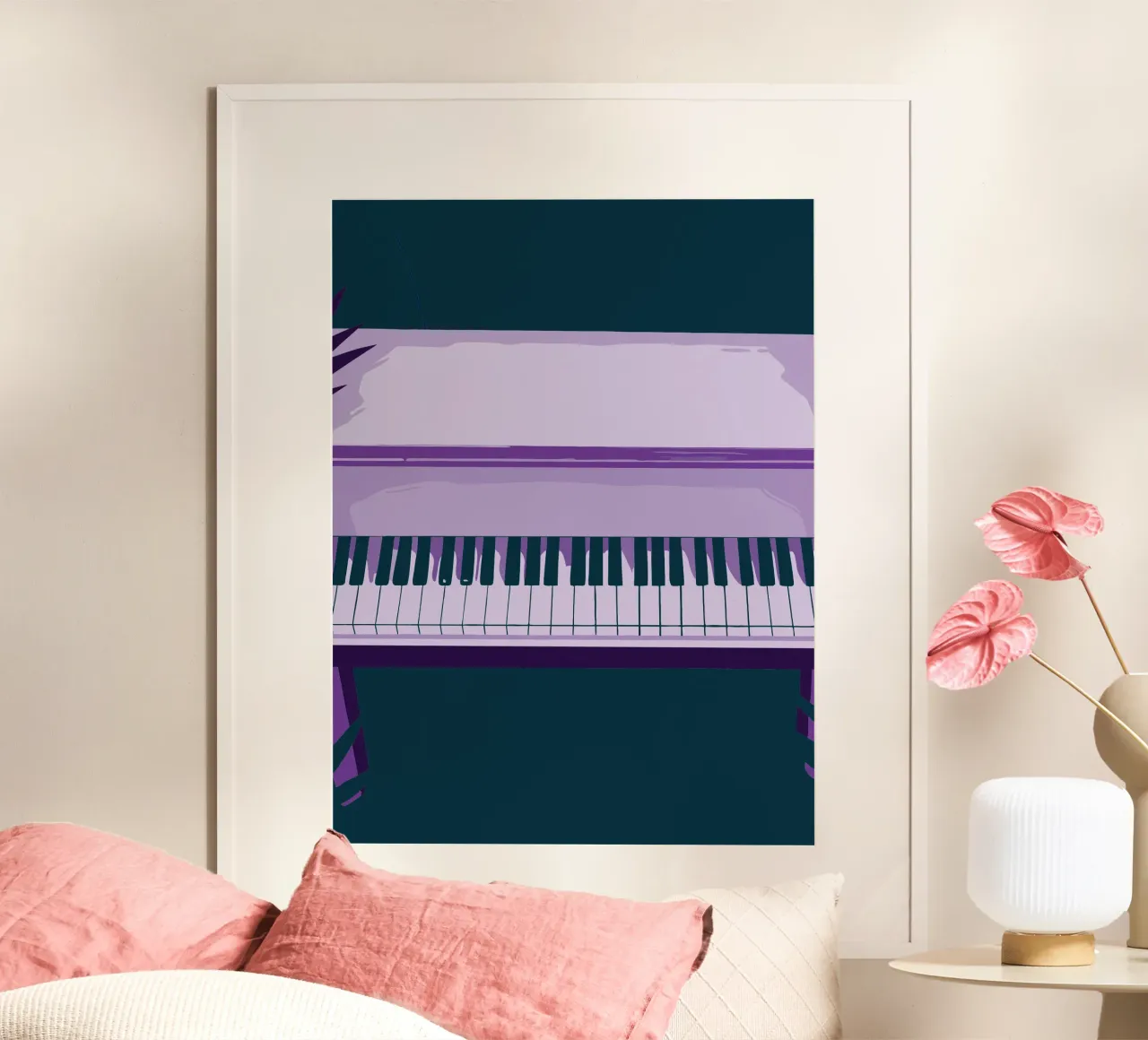 Piano poster con telaio in legno da MUSIC EDITION