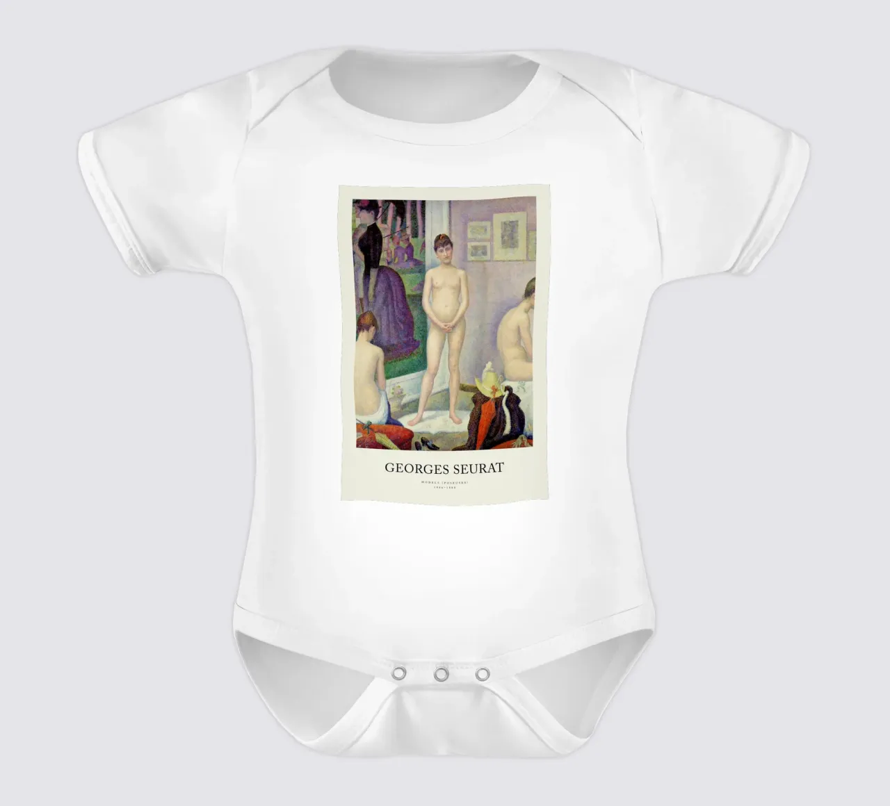 Seurat - Models (Poseuses) body neonato maniche corte da Vintage by JUNIQE