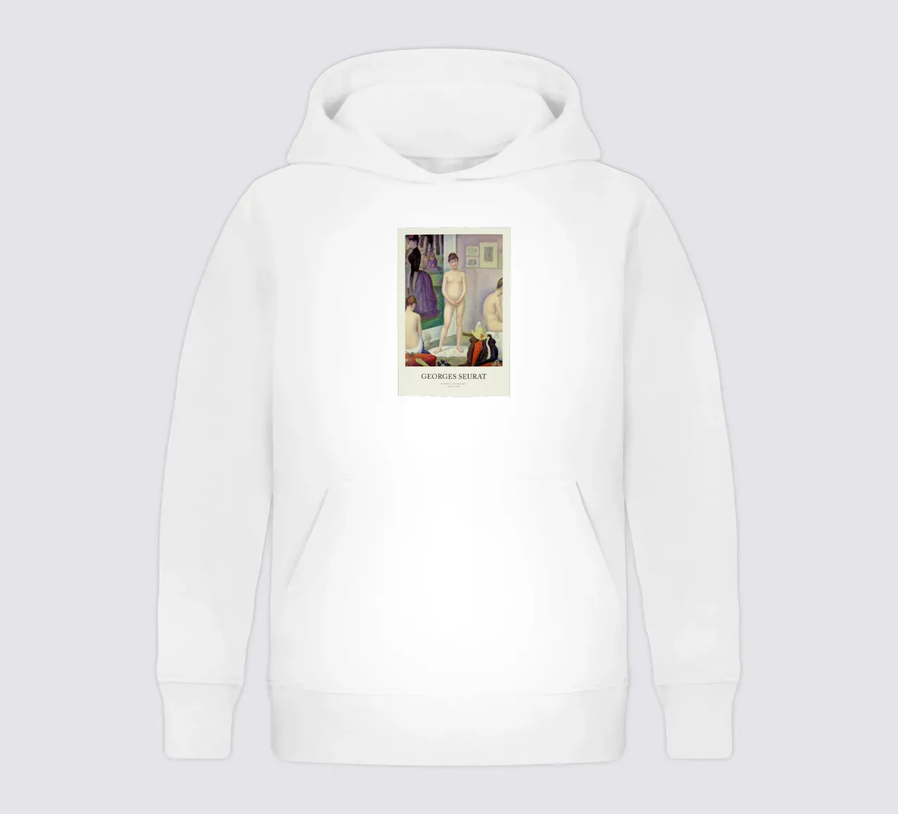 Seurat - Models (Poseuses) felpa bambino con cappuccio da Vintage by JUNIQE