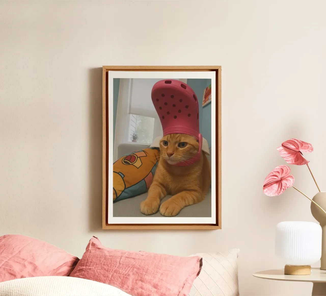 Gatto divertente tela con Cornice a cassetta da the gondals