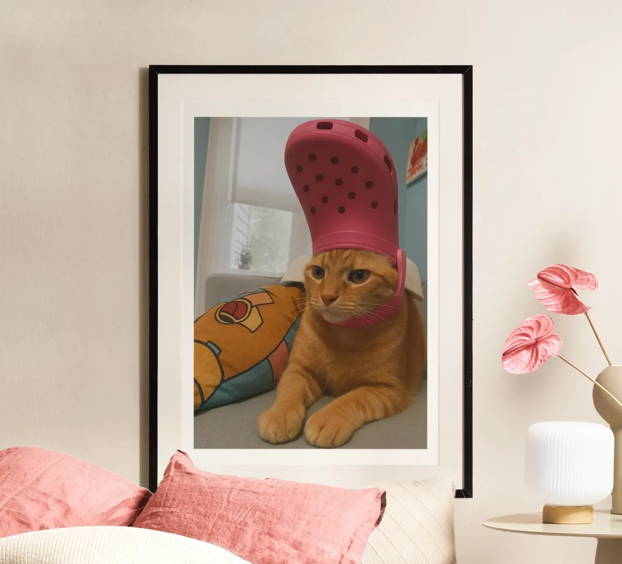 Gatto divertente poster con telaio in alluminio da the gondals