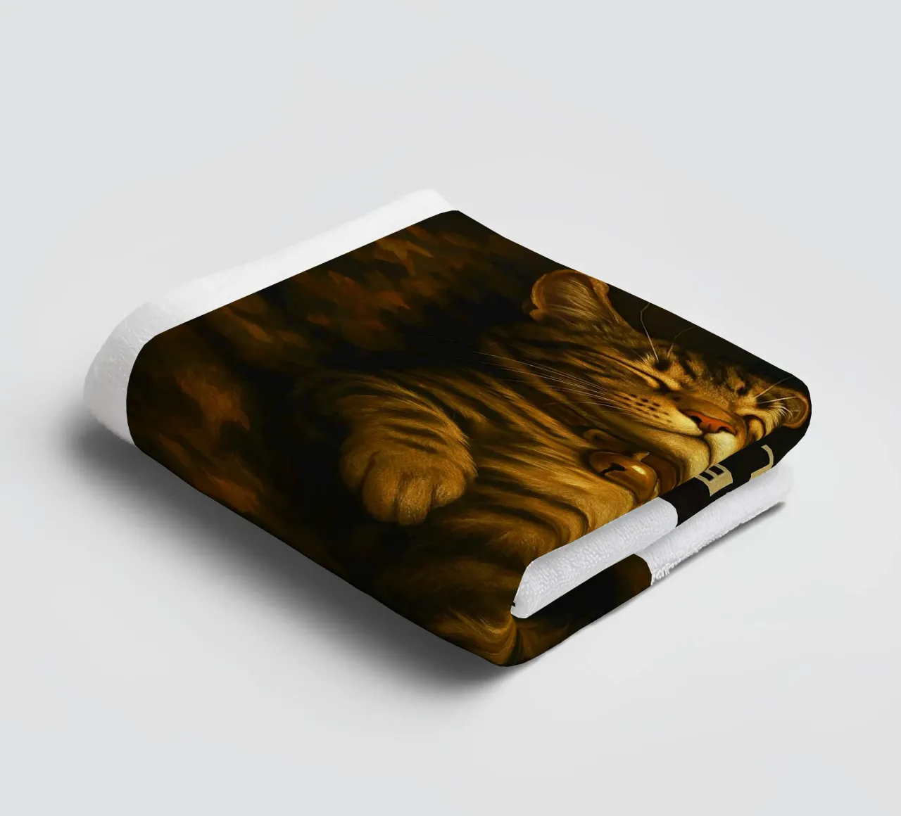 Funny Sleeping Lazy Cat Humor serviette de bain de the gondals