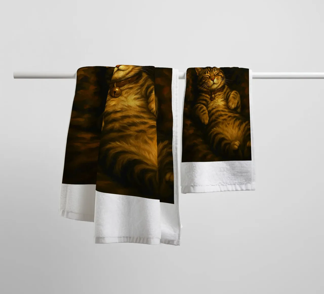 Funny Sleeping Lazy Cat Humor serviette de bain de the gondals