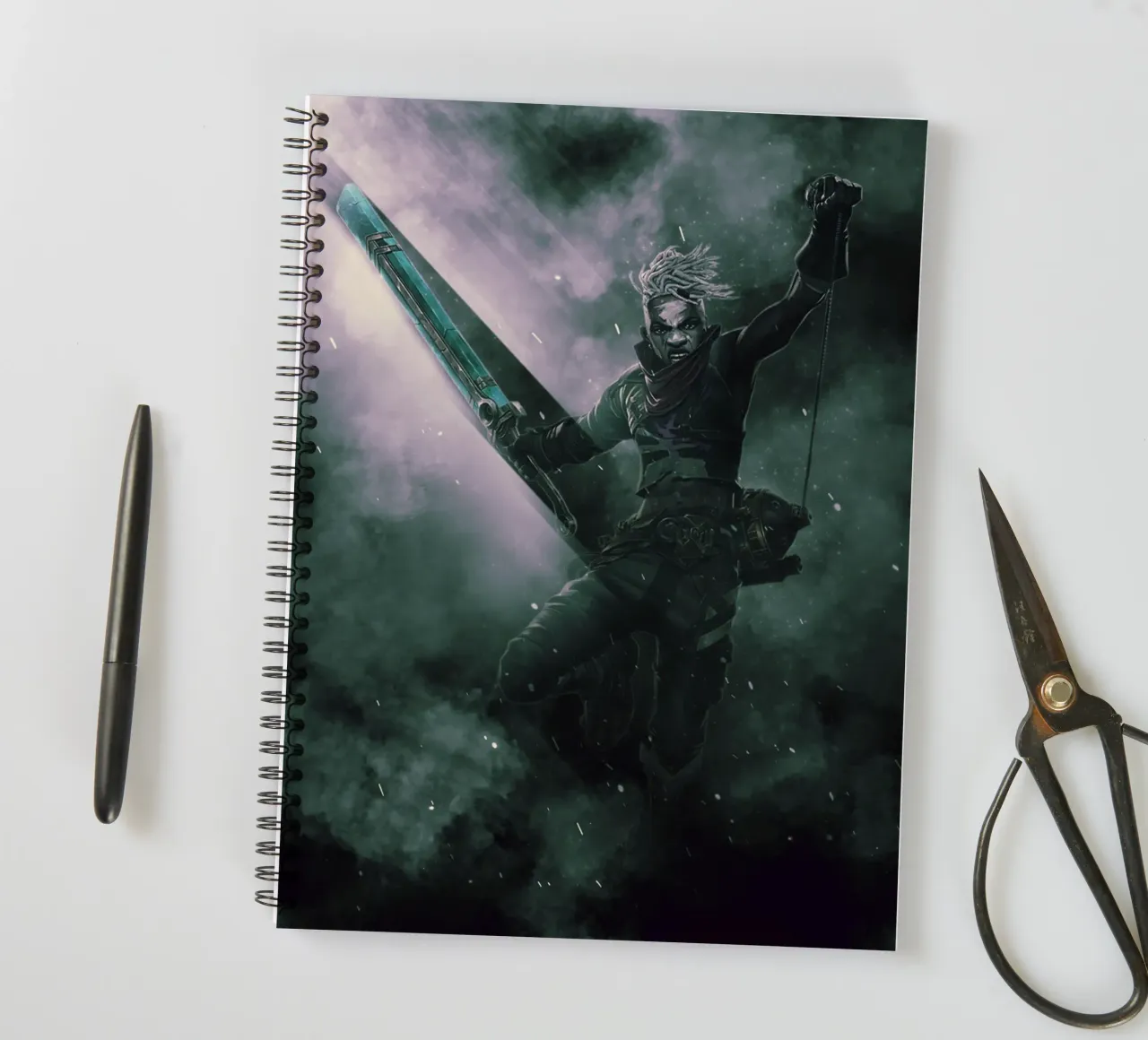 Ekko Arcane Poster spiral notebook by FreeArtStudio