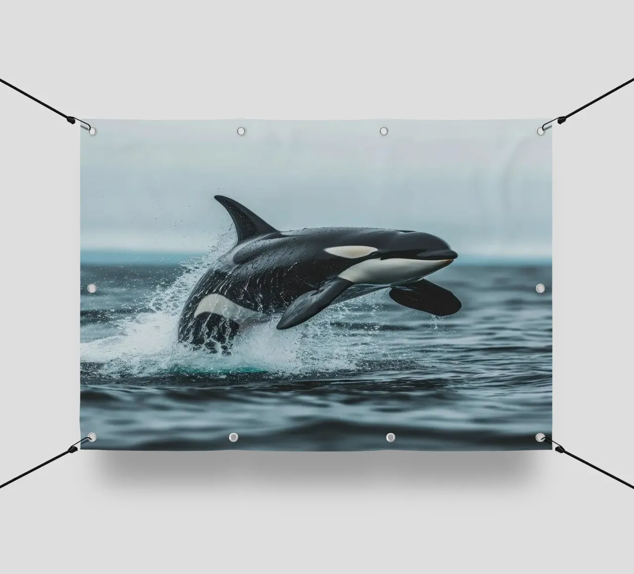 orca oceano schizzi d'acqua telo in pvc da Kirsten C Nolan