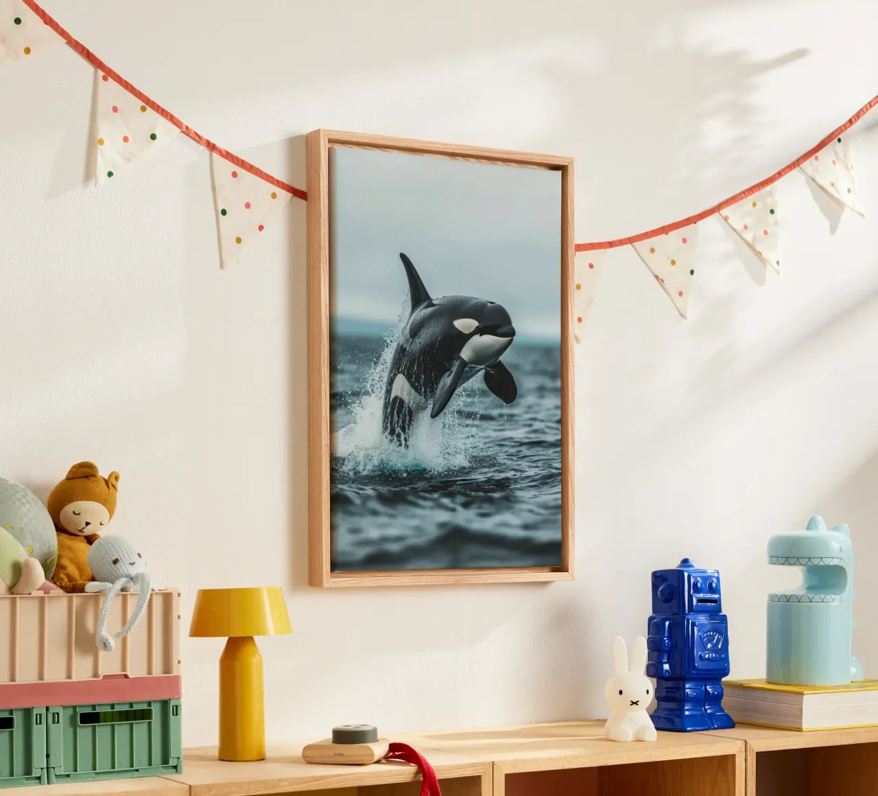 orca oceano schizzi d'acqua tela da Kirsten C Nolan