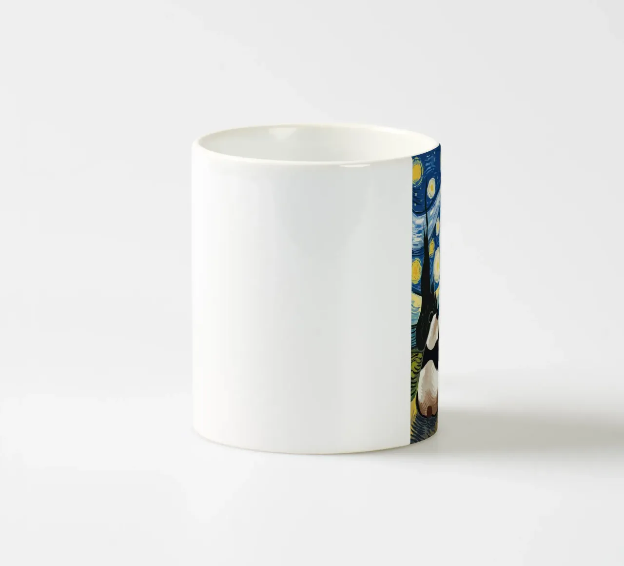 panda cielo stellato luna crescente tazza in ceramica da Kirsten C Nolan