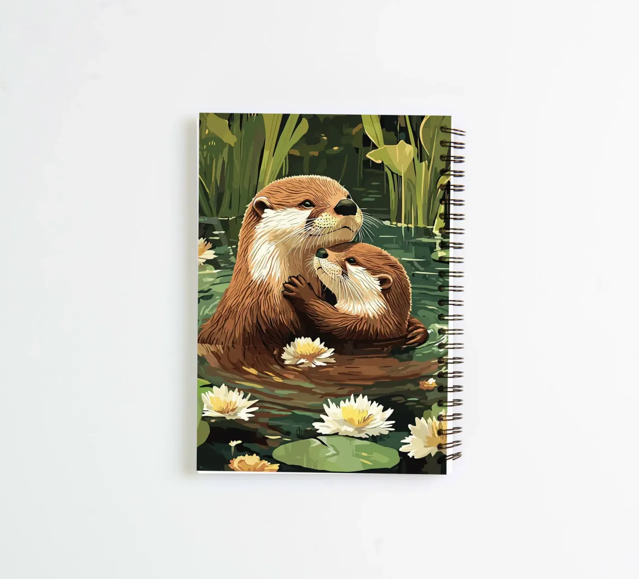 Otter Wasserblumen Seerosen Lilienblätter Ringbuch von Kirsten C Nolan