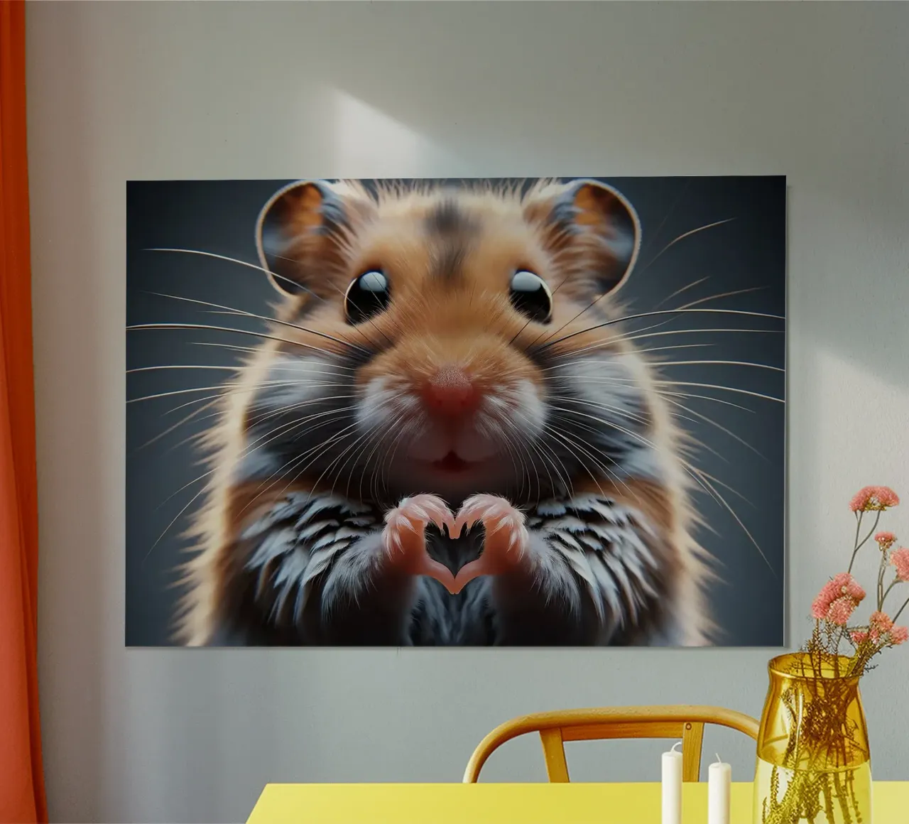 hamster hartvorm schattig knaagdier hahnemühle van Kirsten C Nolan