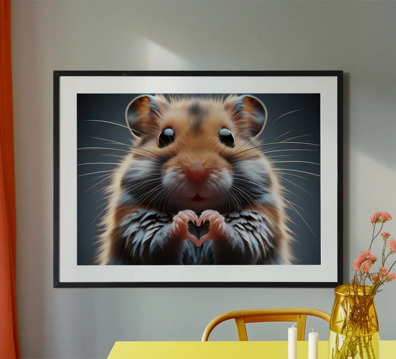 hamster hartvorm schattig knaagdier hahnemühle van Kirsten C Nolan