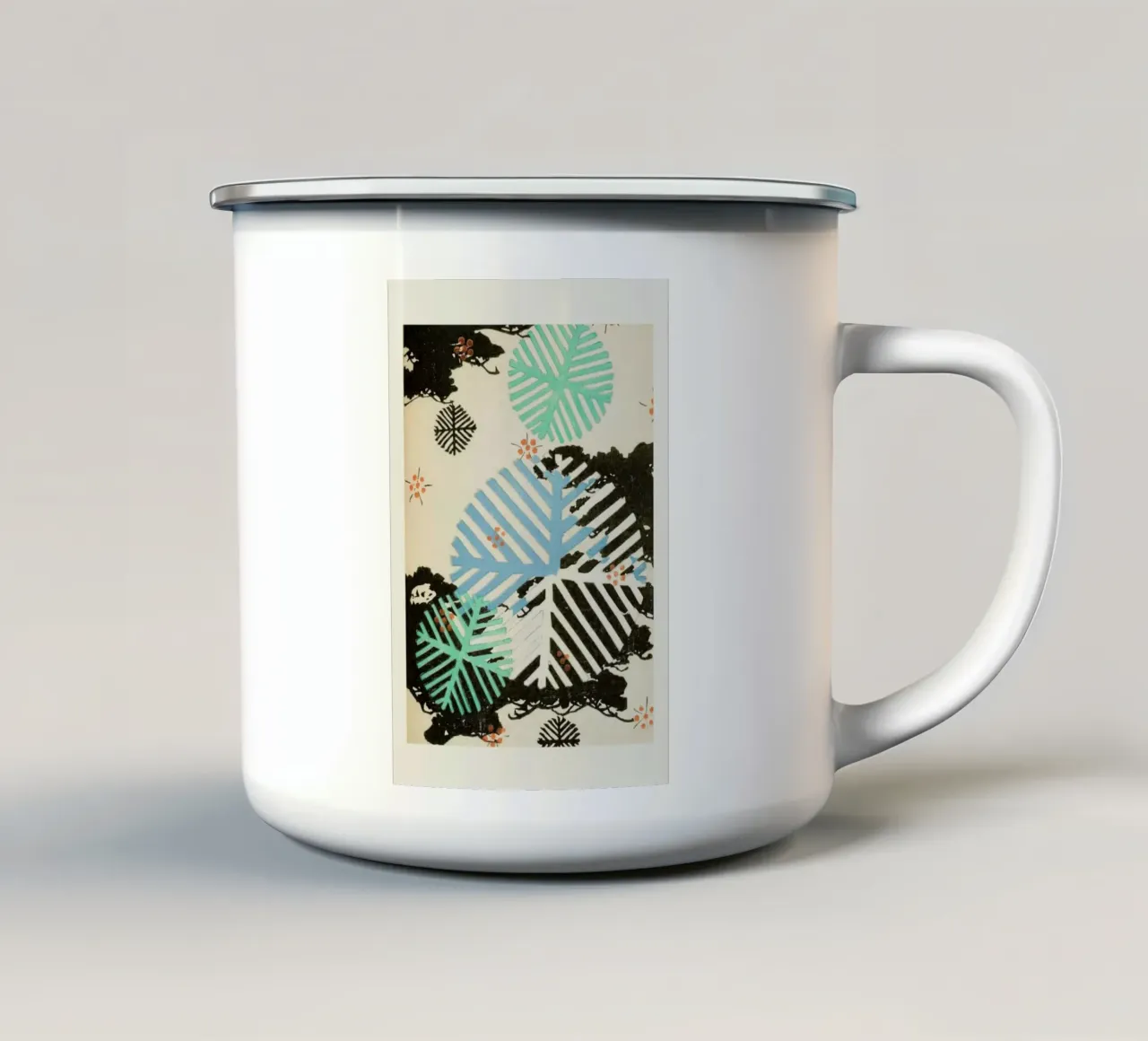 Shin-Bijutsukai - Snowflakes tazza in smalto da Vintage by JUNIQE