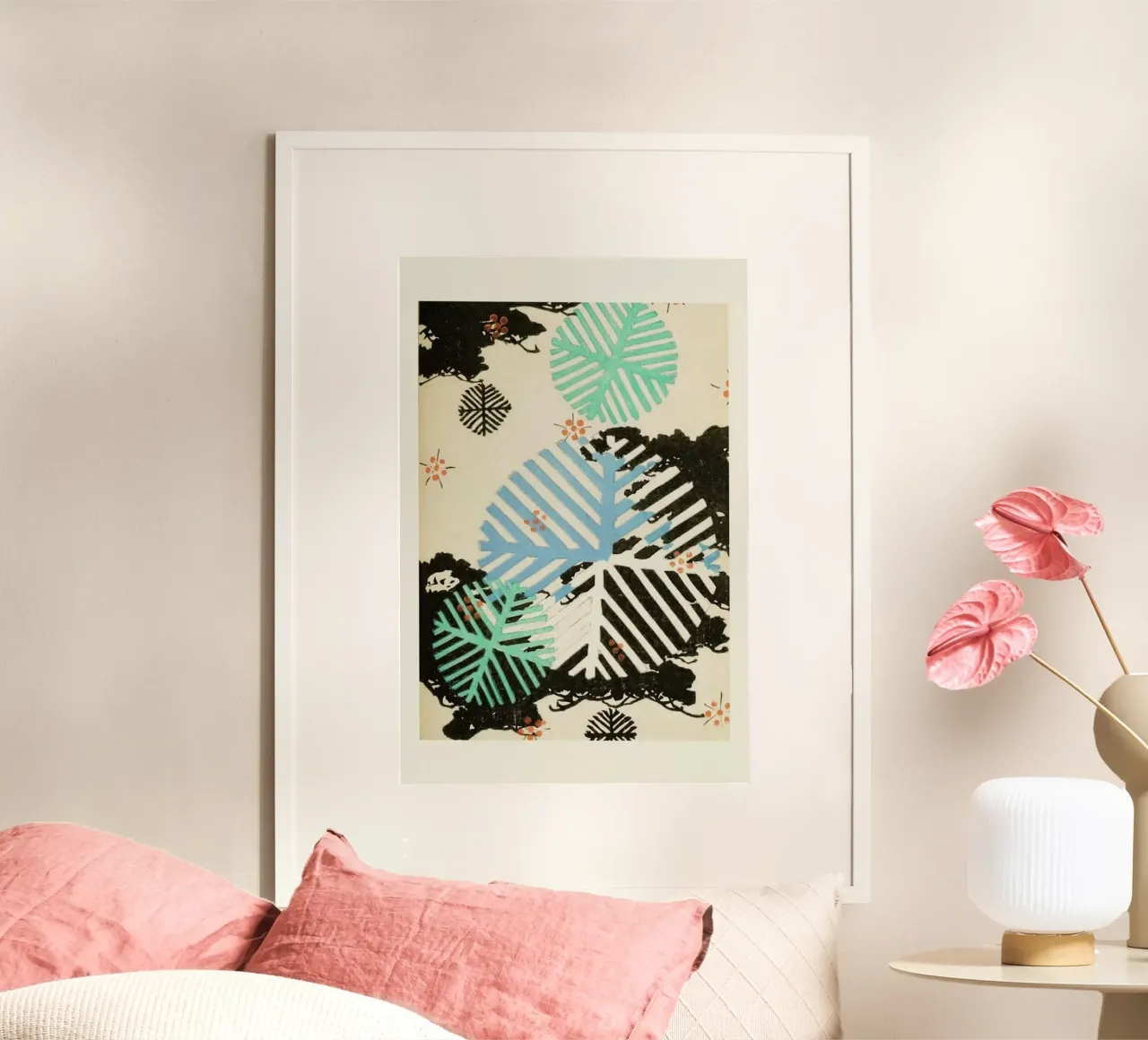Shin-Bijutsukai - Snowflakes poster da Vintage by JUNIQE