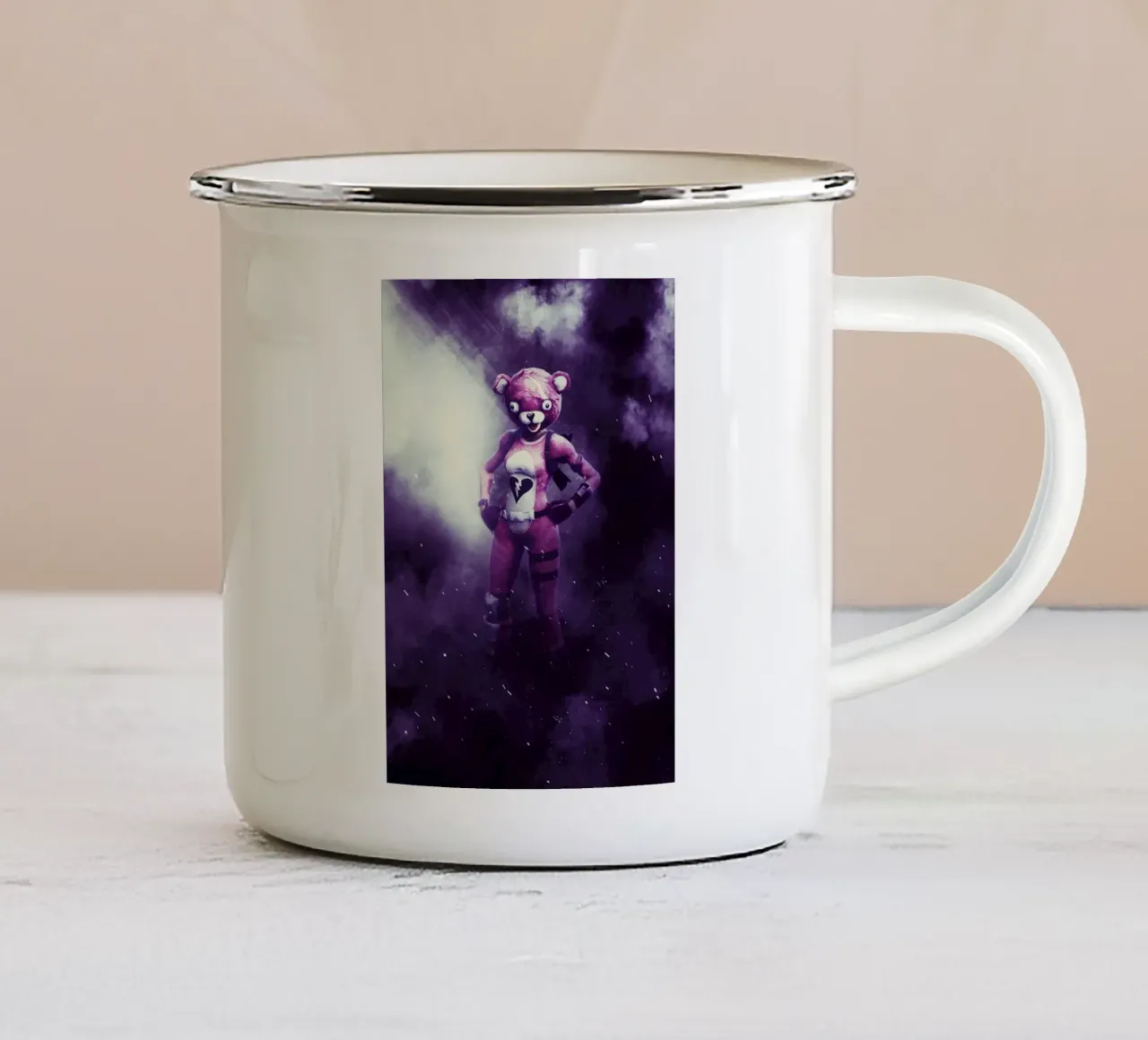 Fortnite cuddle tazza in smalto da FreeArtStudio