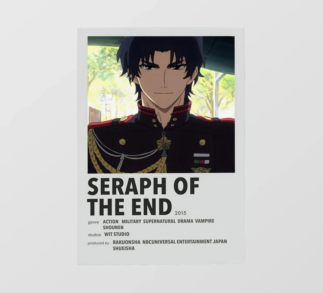 SERAPH OF THE END  2015 telo in pvc da Totoya