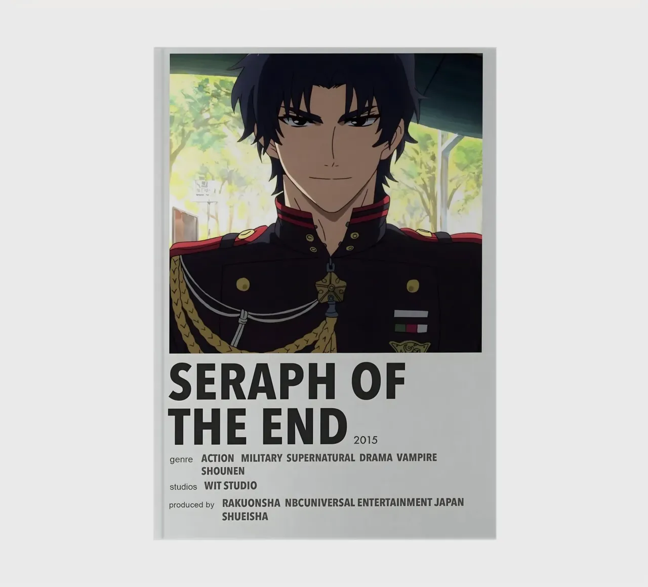 SERAPH OF THE END  2015 carnet de notes de Totoya