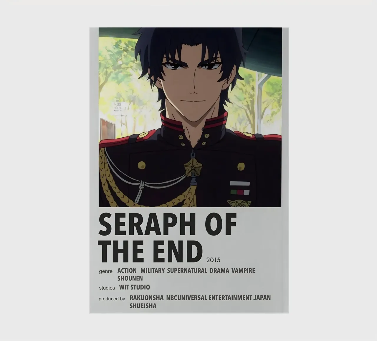 SERAPH OF THE END  2015 carnet de notes de Totoya