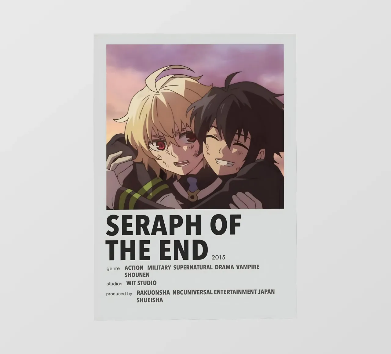 SERAPH OF THE END  2015 pellicola backlit da Totoya