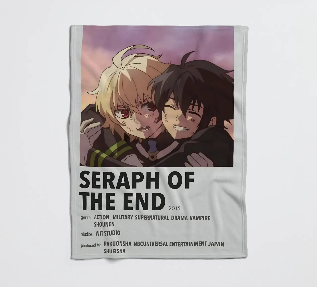 SERAPH OF THE END  2015 coperta in pile da Totoya