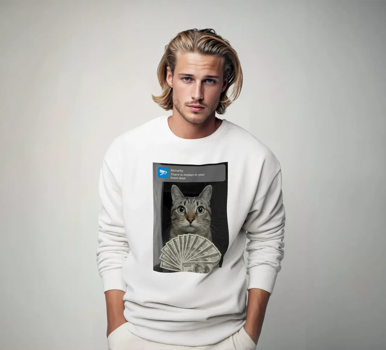 Ring Cat with Motion art design sweatshirt by the gondals