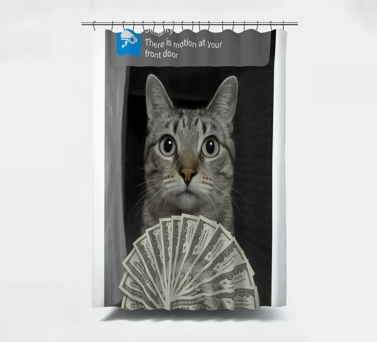 Gatto ad anello con design Motion art tenda da doccia da the gondals