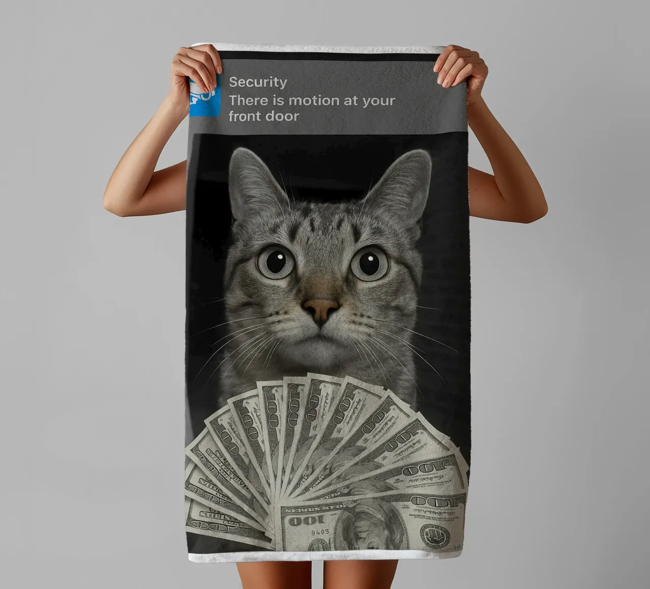 Ring Cat mit Motion Art Design Handtuch von the gondals