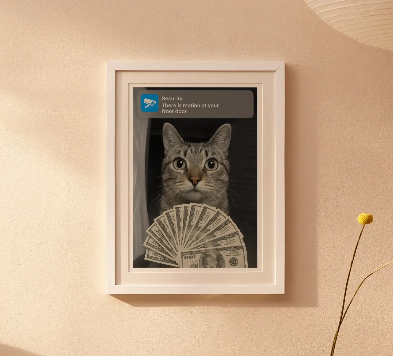 Gatto ad anello con design Motion art carta hahnemühle da the gondals