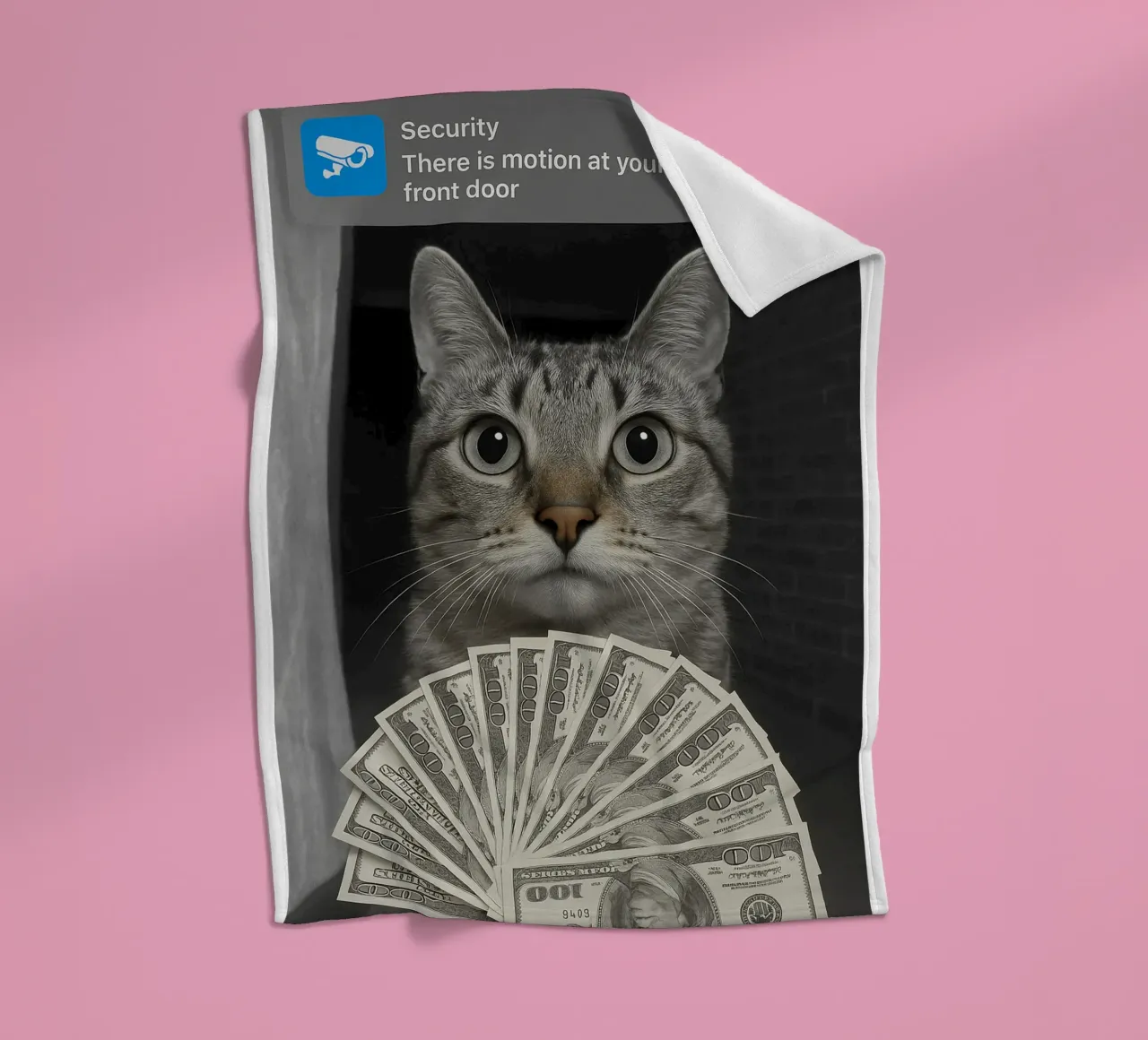 Gatto ad anello con design Motion art coperta in pile da the gondals