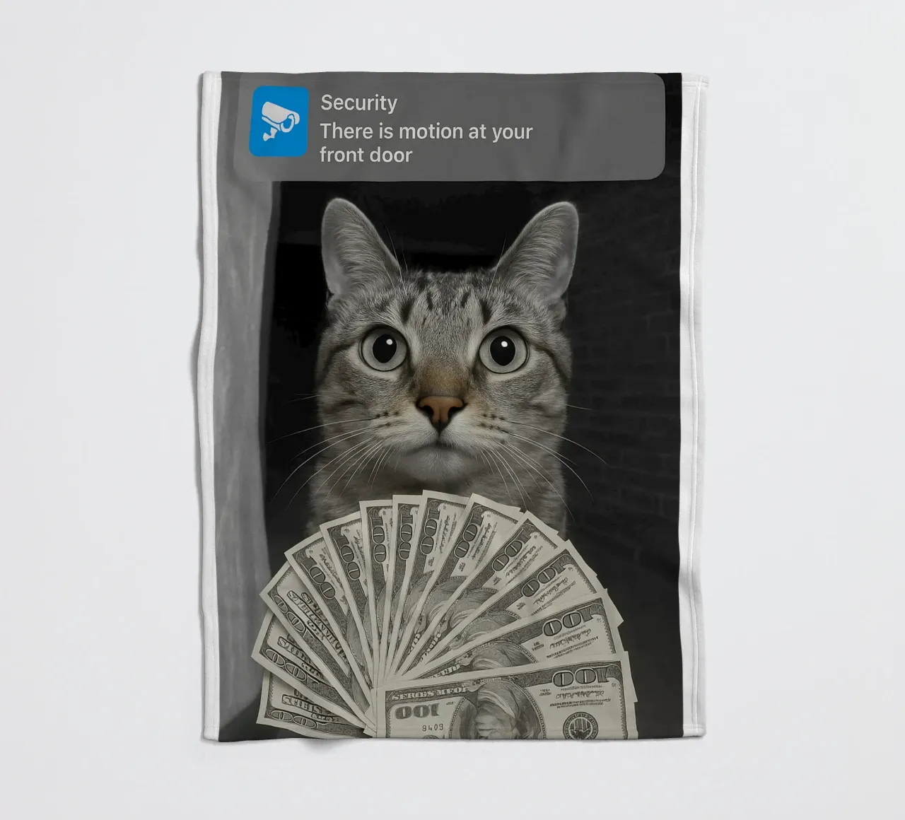 Gatto ad anello con design Motion art coperta in pile da the gondals