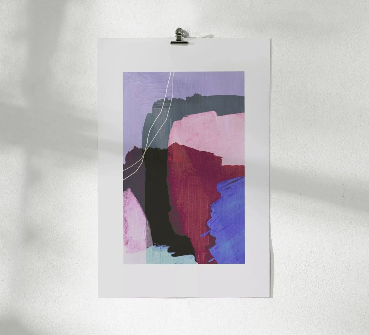 Abstract Brush Strokes 53 poster de Mareike Böhmer