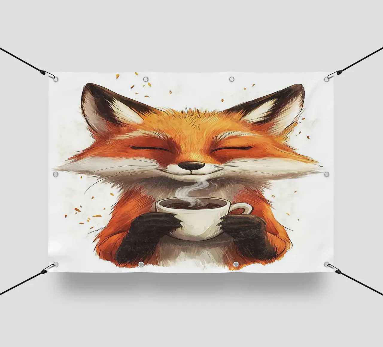 tazza da caffè con animale volpe telo in pvc da James Isaac Jackson