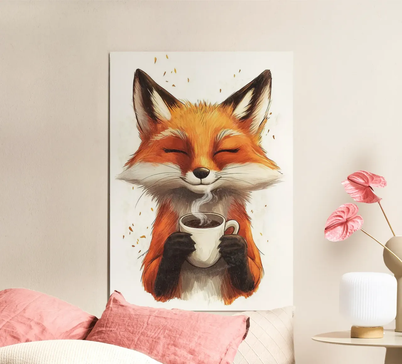 tazza da caffè con animale volpe alluminio dibond da James Isaac Jackson