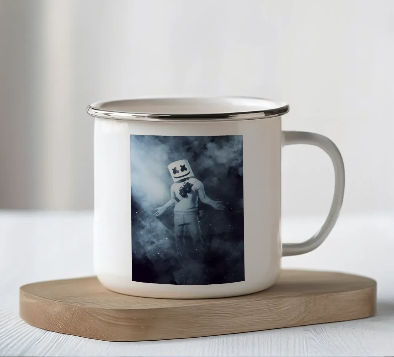 Marshmallow Fortnite tazza in smalto da FreeArtStudio