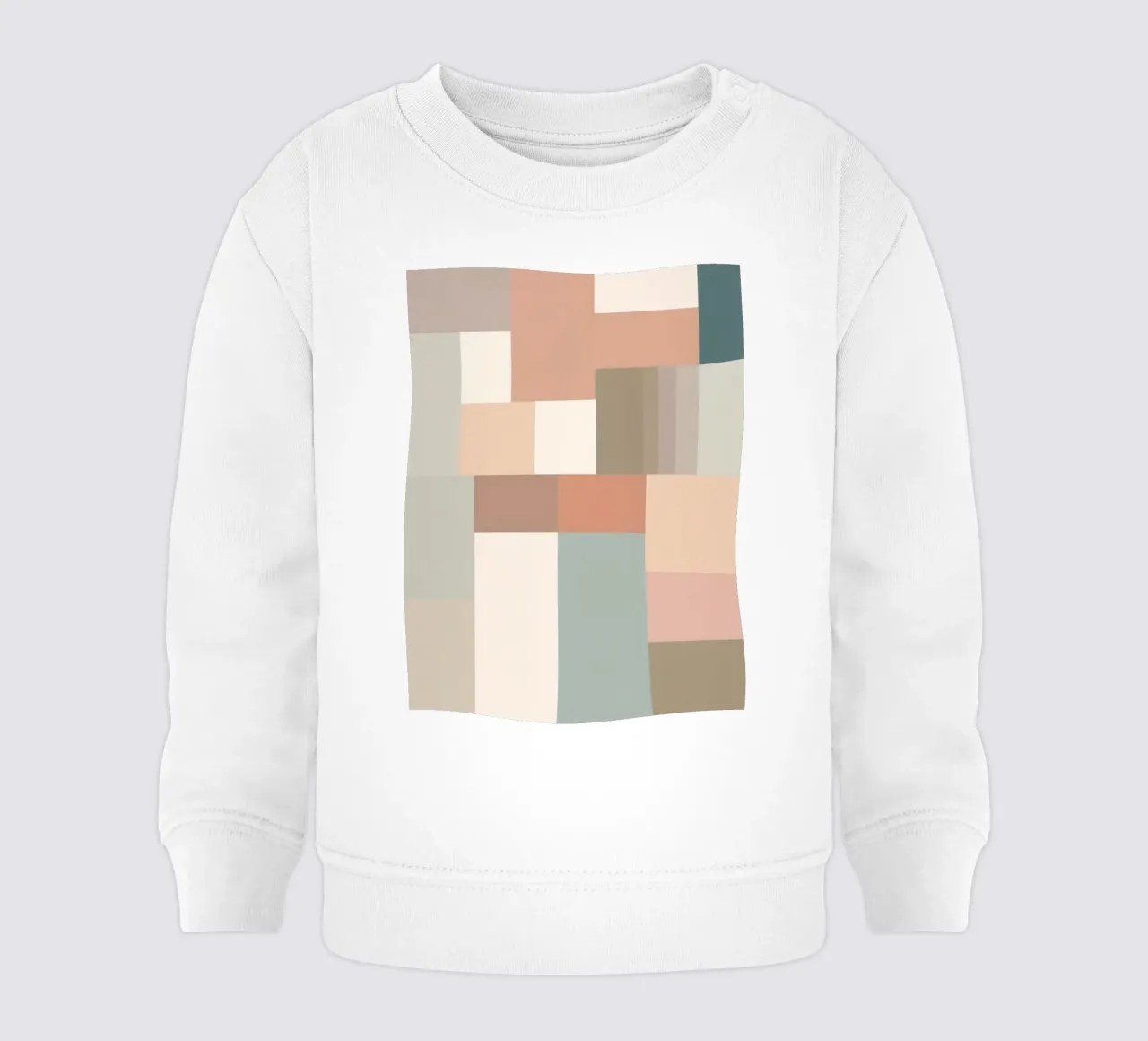 abstract geometric pattern featuring soft pastel shades baby sweatshirt by DesignDoodle